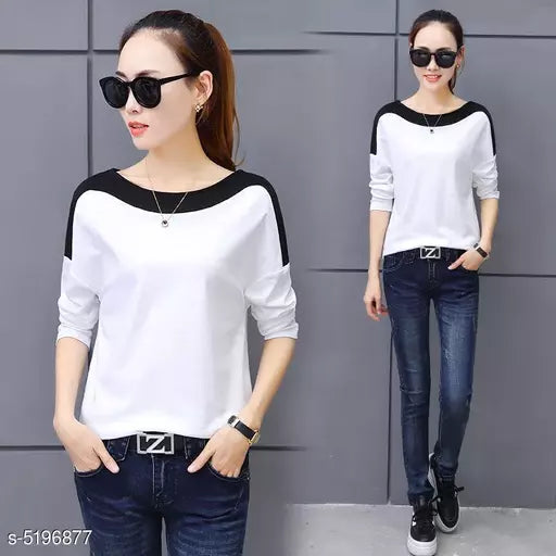 Women White Printed Top