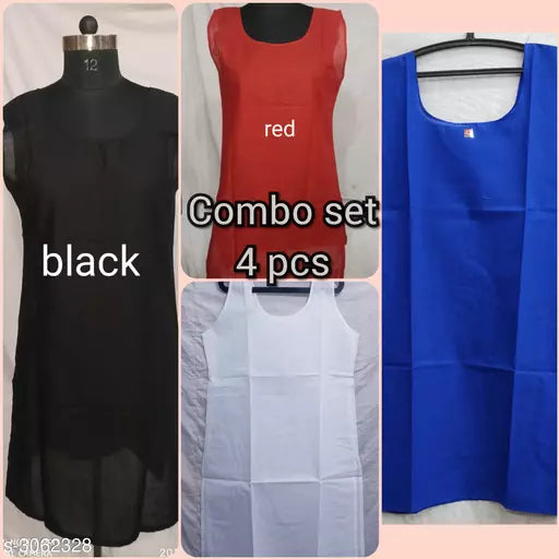 Comfy Women's Cotton Solid Camisoles (Pack Of 4)