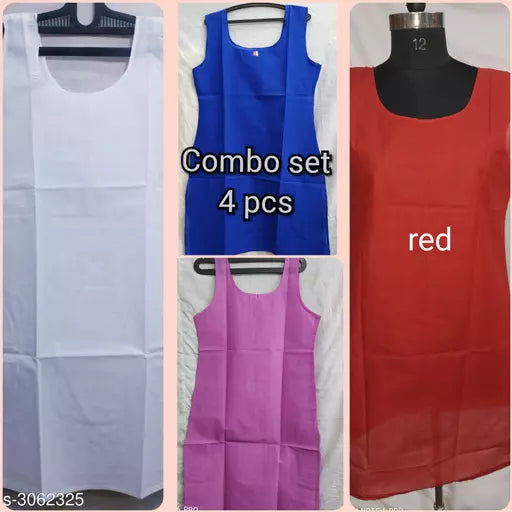 Comfy Women's Cotton Solid Camisoles (Pack Of 4)