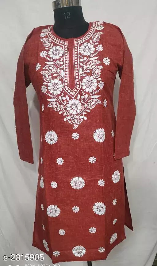 Women's Embroidered Cotton Kurti