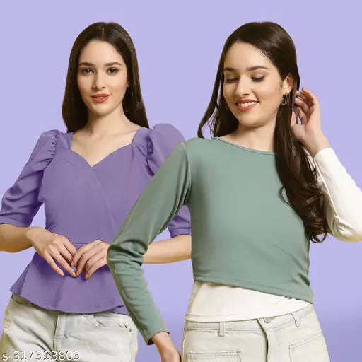 Casual Classic Fashion Forward Women's Top - Pack of 2