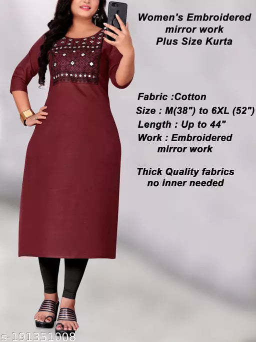 Rangrasiya Tex New Cotton  Embroidered Plus Size Kurtis