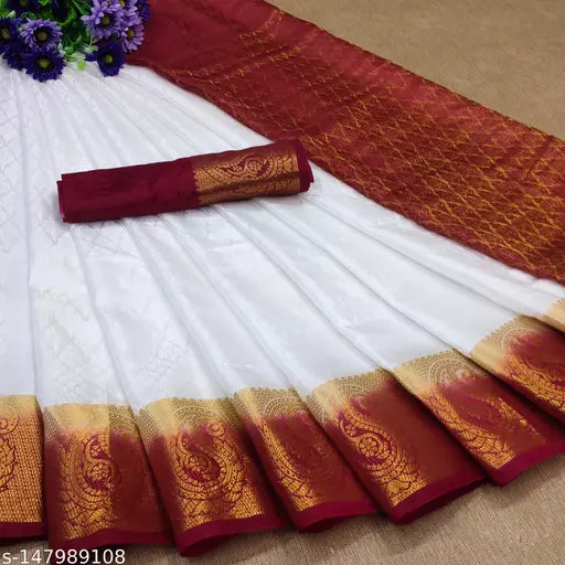 MORPINCH FASHION EMBOSS  SILK SAREE