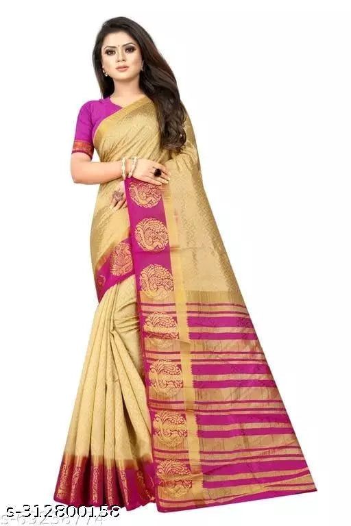 Morpich Fashion Kanjivaram Embozz Silk  Saree