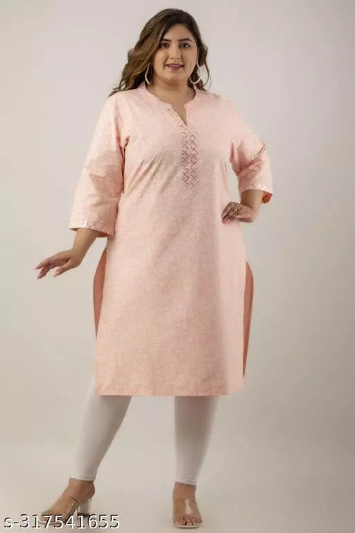 Stylish and Comfortable Plus-Size Cotton Kurti for Women