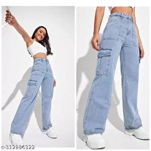 SAANU'S FASHION - STYLISH SIX POCKETS DENIM JEANS FOR GIRLS & WOMEN