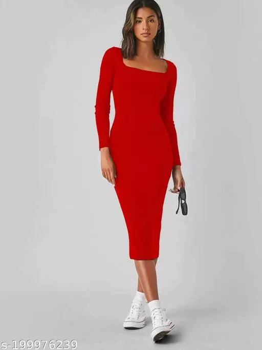 One Piece Red Dress For Woman