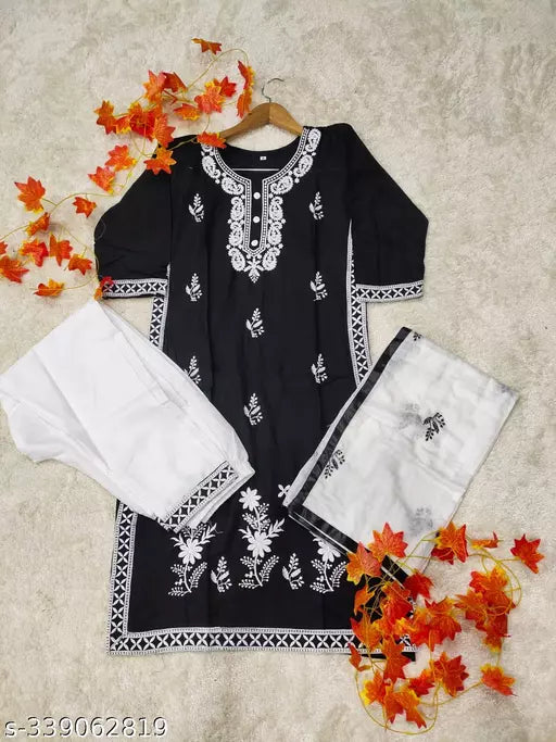 BEST EMBROIDERY KURTA PANT WITH DUPATTA