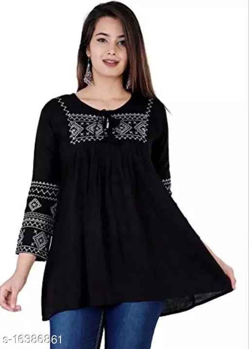 Trendy Rayon Women Top  Frock_Top Kurti_Top