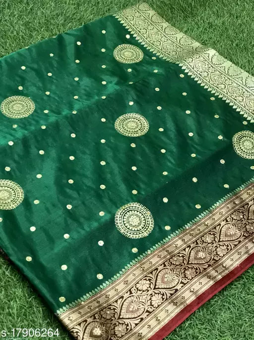 BANARASI SATIN SILK EMBROIDERY SAREE