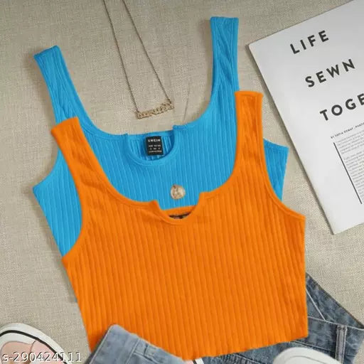 STYLISH FRILL DESIGNER SANDO TOP COMNO