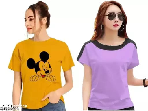 Pretty Graceful Women Tshirts (Pack of 2)
