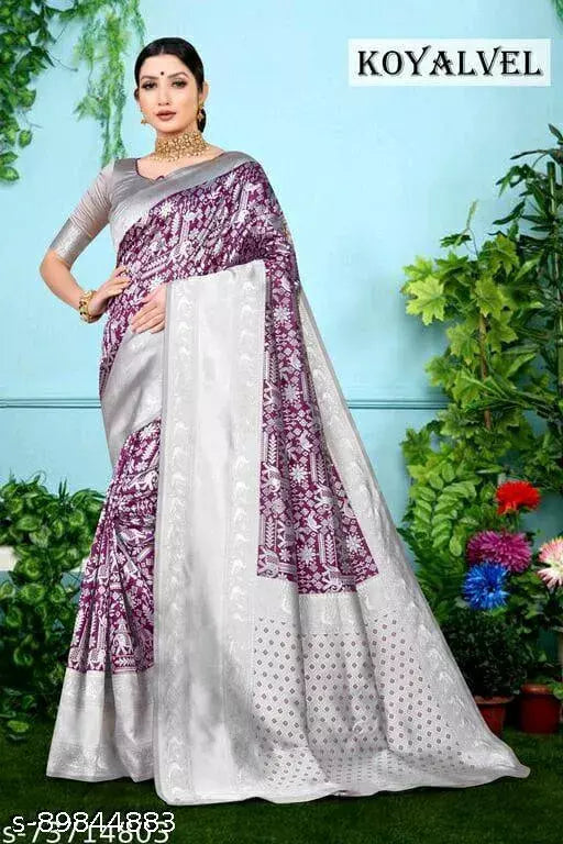 JACQUARD FANCY SAREE BY VAIDIK ETHNIC
