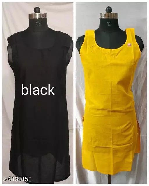 Women's Solid Cotton Kurti