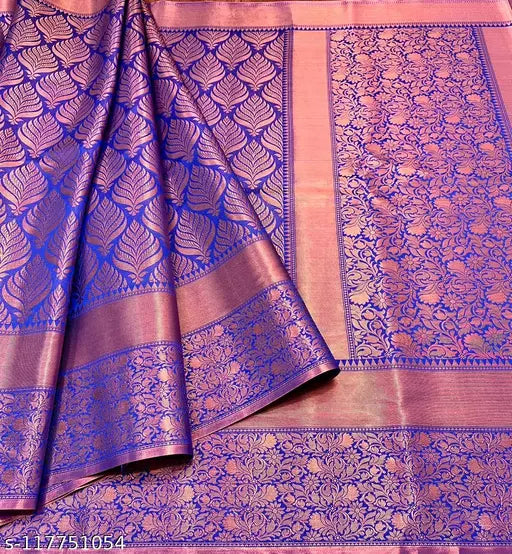 (Copper Zari Soft Silk Saree)