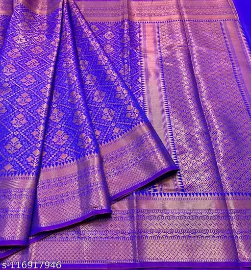 Copper Zari Soft Silk Saree