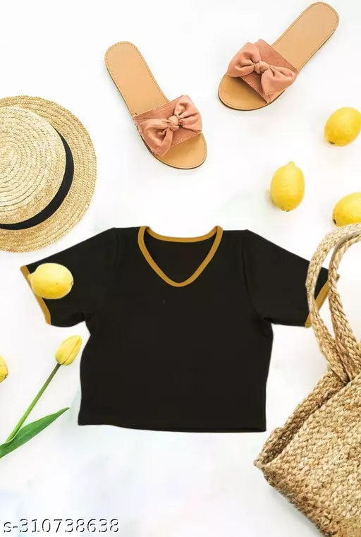Women's Solid Cotton Rib Knit Crop Tank Top