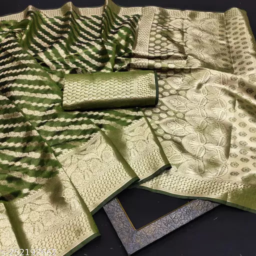 Morpich Fashion Top Dyed Organza Silk Saree