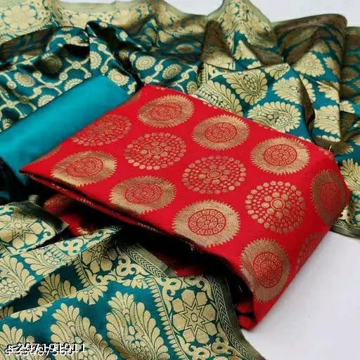 SUIT+RAMA SARKARI-RAMA PLAIN-RED GOLA TOP