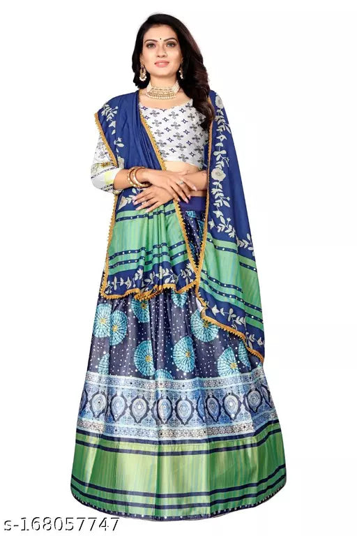 BANARASI SELF DESIGN LEHENGA WITH BLOUSE (UNSTITCHED)