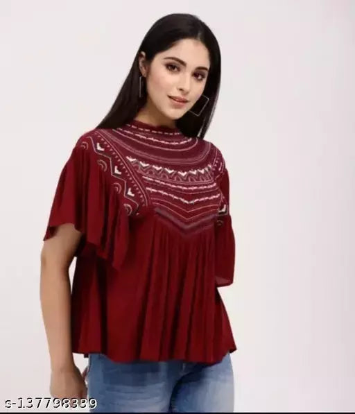 trendy kaftan mehroom top