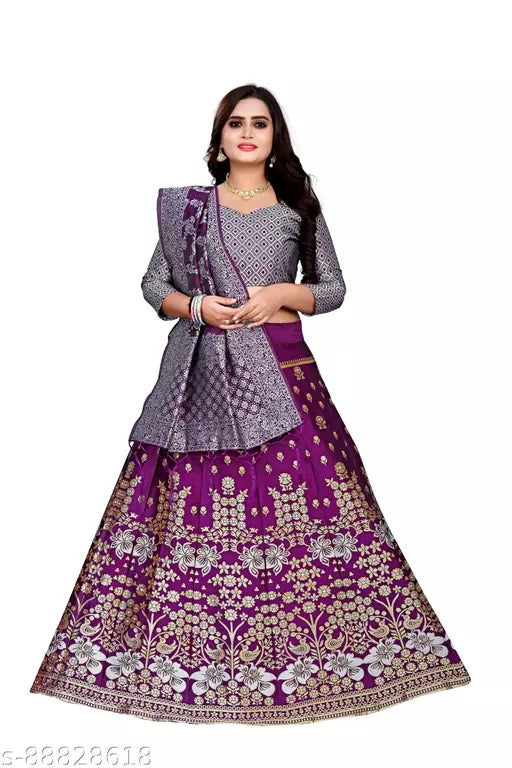 LEHENGA CHOLI WITH BLOUSE (UN-STITCHED) BY VAIDIK ETHNIC