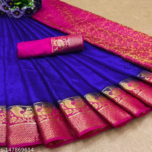 MORPINCH FASHION EMBOSS  SILK SAREE