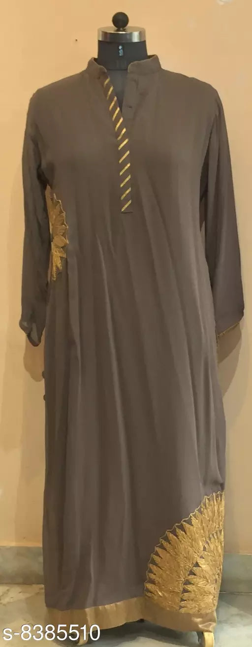 Designer Georgette Women Kurti Kurta Dress Gown Long Full Length