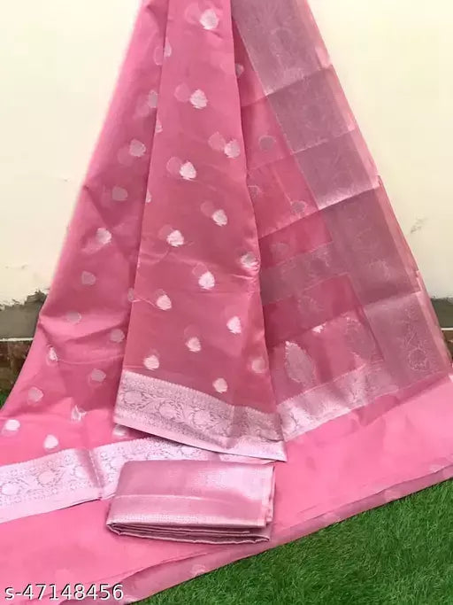 Classic Silver Rupa Booti Banarasi Saree