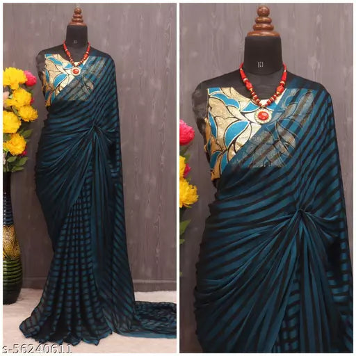 fancy net with hand work saree