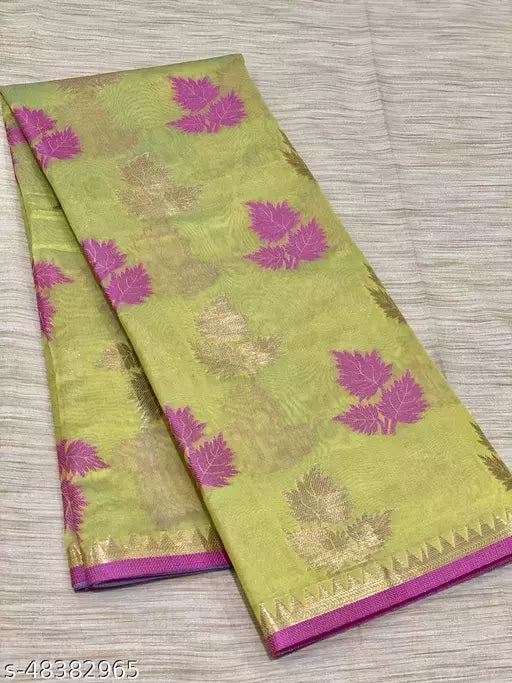 TRENDING LEAF BOOTA SILK SAREE