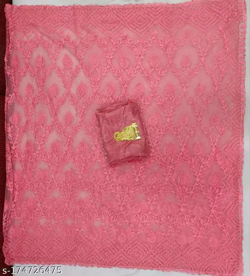FANCY BEAUTIFUL EMBROIDERY NET SAREE
