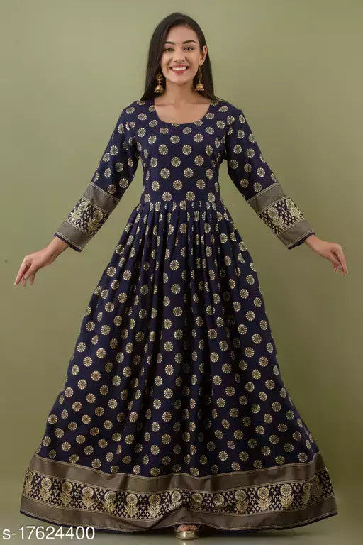 Mialo circle print anarkali kurta.
