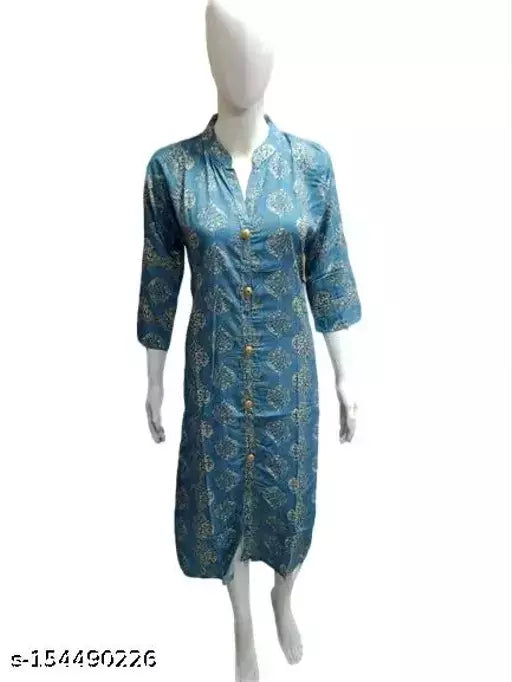 Women's Foil Printed Rayon Kurti