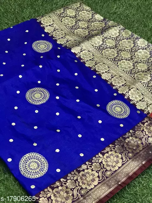 BANARASI SATIN SILK EMBROIDERY SAREE