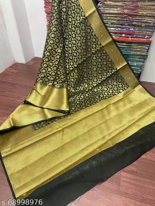 Banarasi Silk Saree With Stone Work
