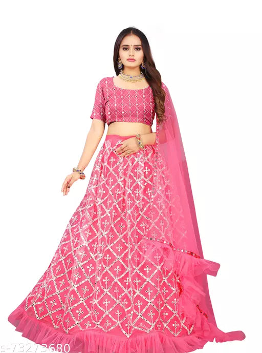 NET LEHENGA CHOLI MADE BY KRADDLE