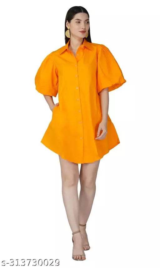 Standout in Style: Women's Puff Sleeve Dress | Trendy Design