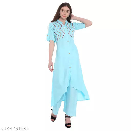 Trendy Kurta Palazzo Set For Women's Girls