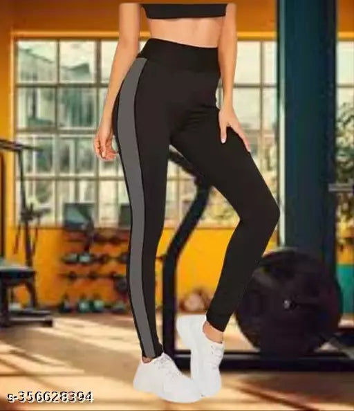 VK TOPS Women's Regular Fit Yoga Pants - Stretchable Sports Tights 