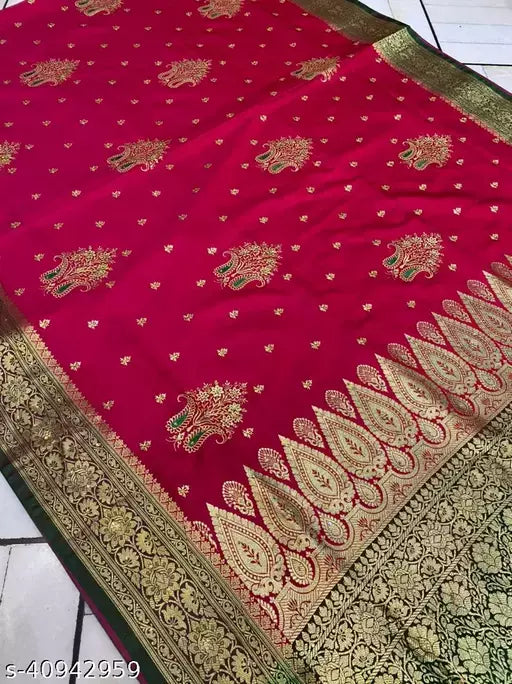 Embroided Satin Silk Saree