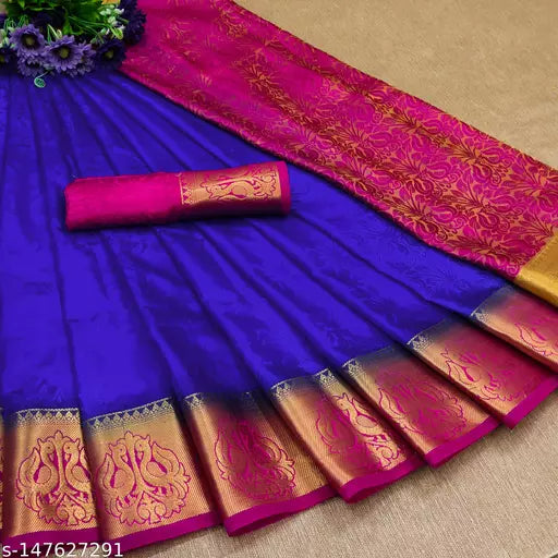 MORPINCH FASHION EMBOSS  SILK SAREE