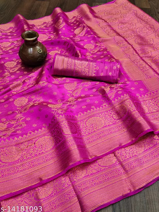 Banarasi Silk Copper Zari Sarees