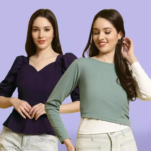 Casual Classic Fashion Forward Women's Top - Pack of 2
