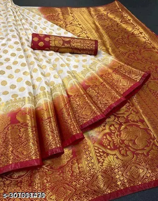 Morpich Fashion Nylon Banarasi Silk Saree