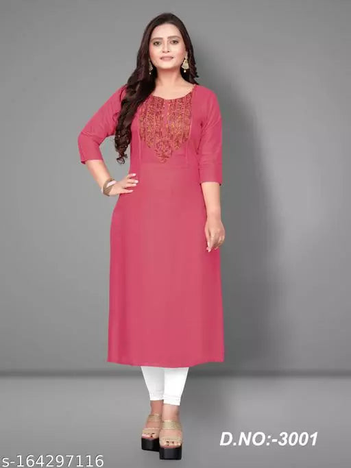 Rangrasiya Tex New Rayon  Embroidered Plus Size Kurtis