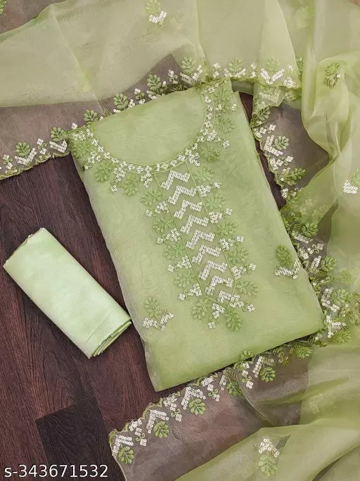 ORGANZA SEQUENCE WORK LADIES SUIT