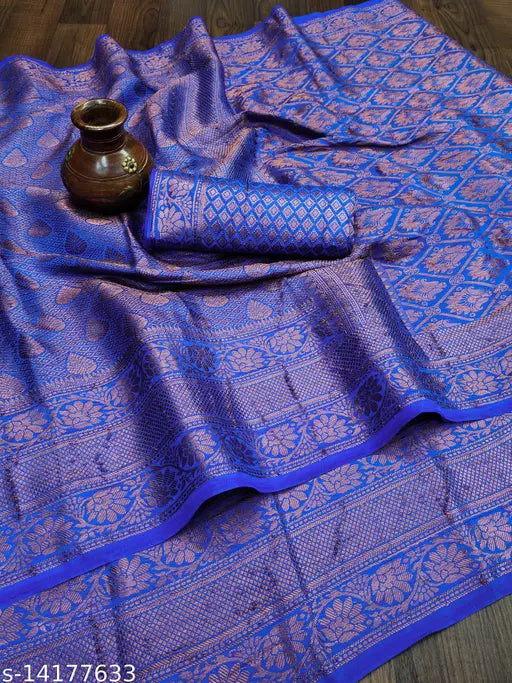 Banarasi Silk Copper Zari Sarees