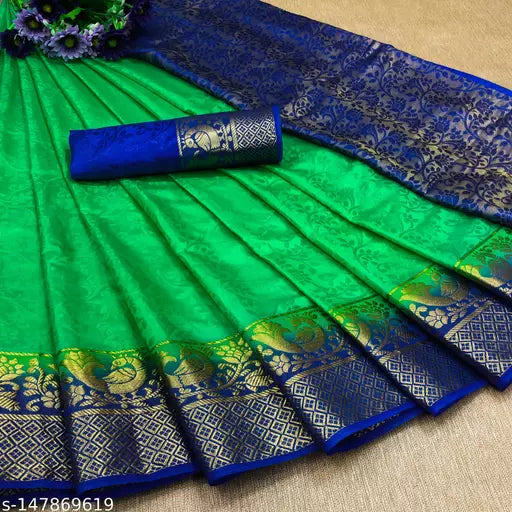 MORPINCH FASHION EMBOSS  SILK SAREE