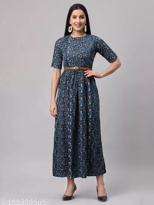 BELT FLORAL PRINTGownsDRESS
